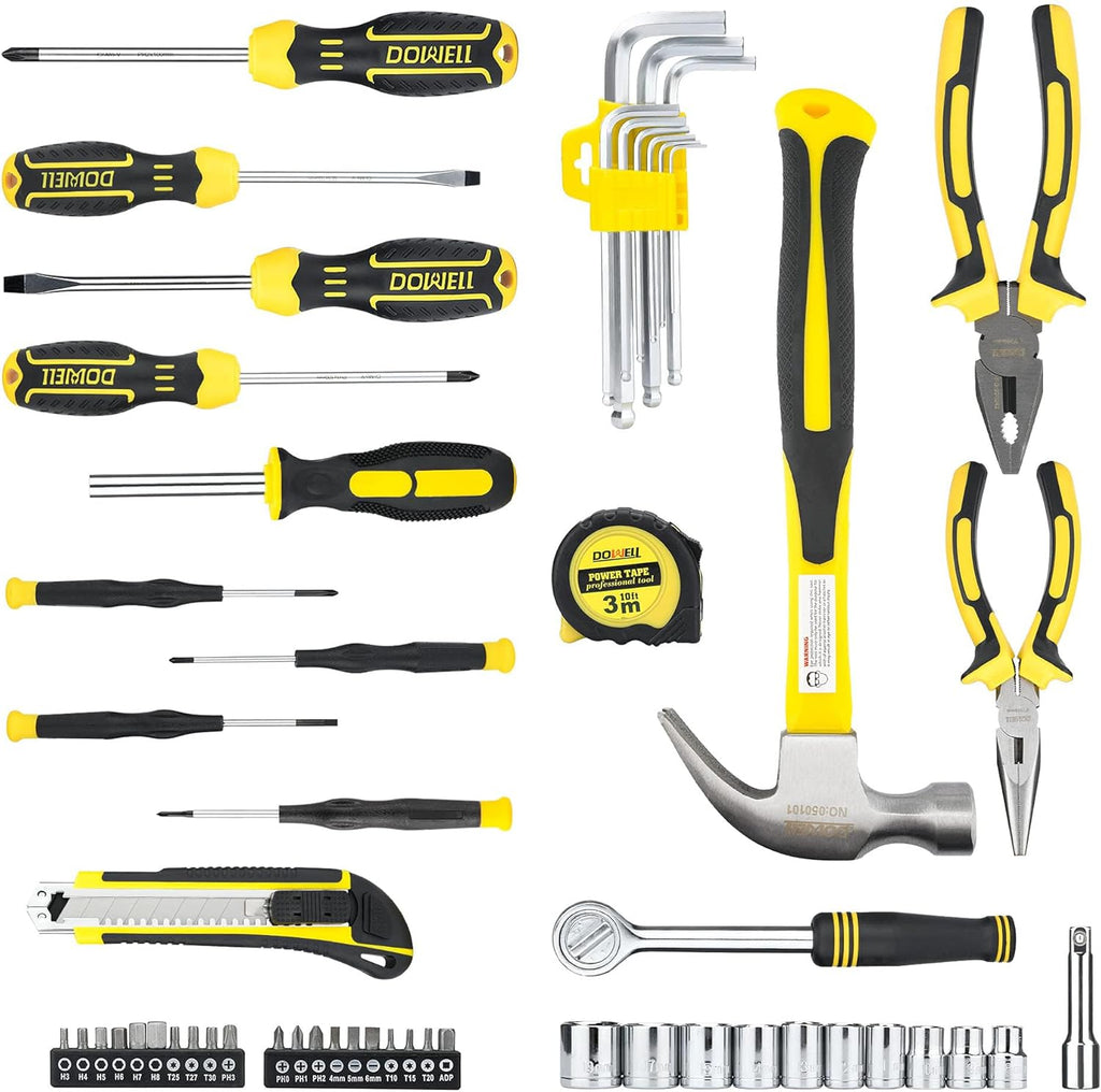 61-teiliger Werkzeugsatz Mechaniker Werkzeugsatz Steckschlüsselsatz Autoreparatur Haushaltsreparatur Handwerkzeugsatz mit Kunststoff-Werkzeugkasten Aufbewahrungskoffer Besuche den DOWELL-Store 4,6 4,6 von 5 Sternen   (1.848) | Diese Seite durchsuchen