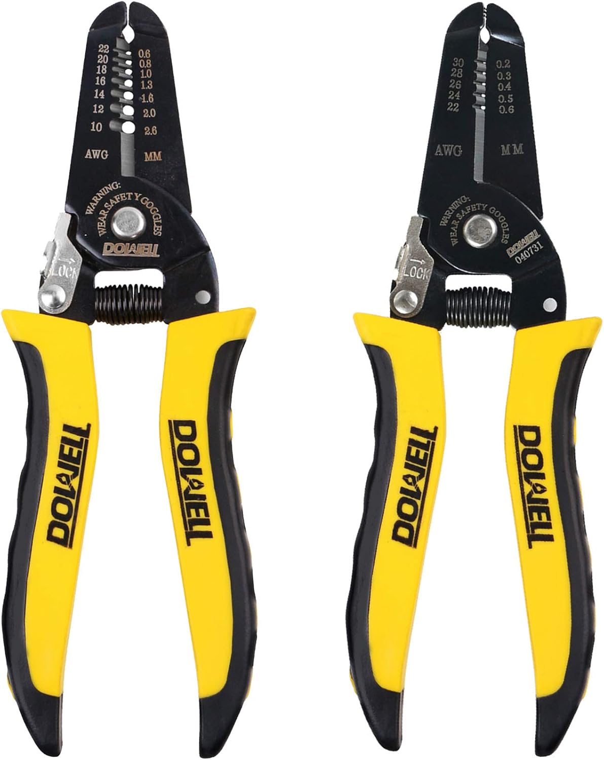Abisolierwerkzeug, 10–22 AWG + 22–30 AWG, Abisolierzange, Multifunktionswerkzeug für Elektriker, 2-teilig