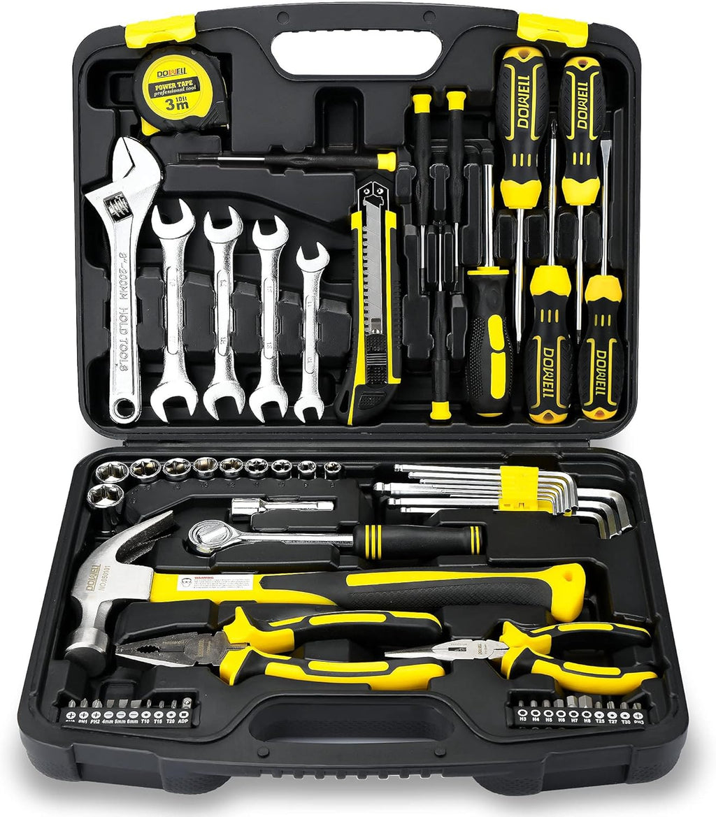 61-teiliger Werkzeugsatz Mechaniker Werkzeugsatz Steckschlüsselsatz Autoreparatur Haushaltsreparatur Handwerkzeugsatz mit Kunststoff-Werkzeugkasten Aufbewahrungskoffer Besuche den DOWELL-Store 4,6 4,6 von 5 Sternen   (1.848) | Diese Seite durchsuchen