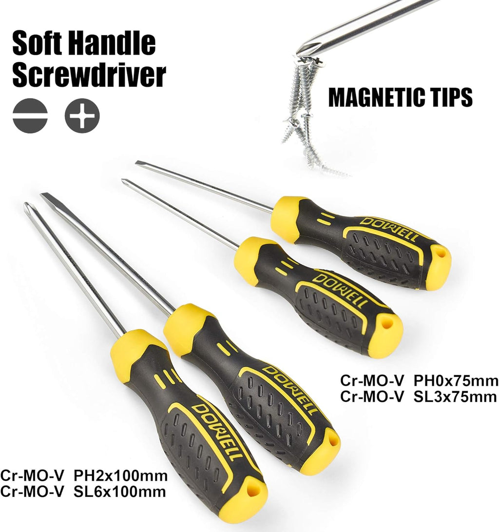 Werkzeugset 49-teiliges Heimreparatur Handwerkzeug Kit mit Kunststoff Werkzeugkasten Aufbewahrungskoffer