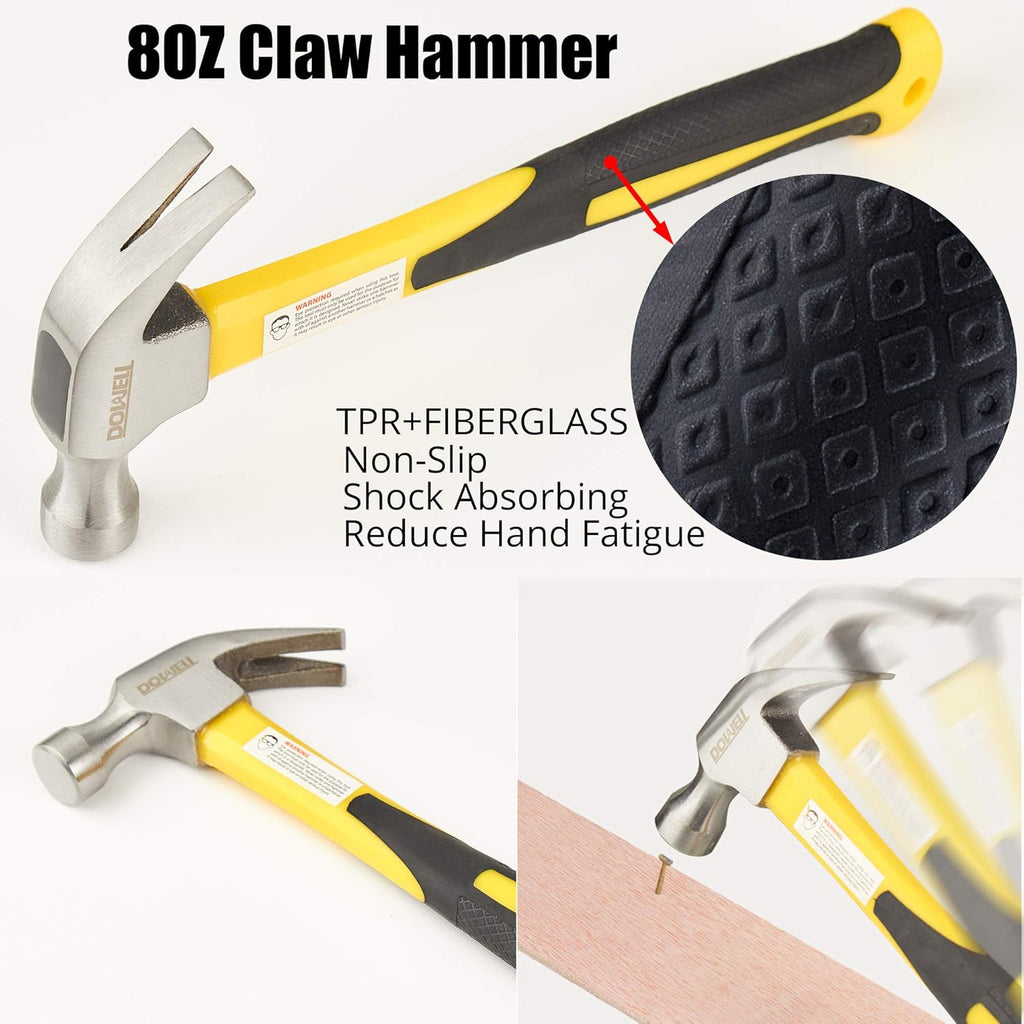 Werkzeugset 49-teiliges Heimreparatur Handwerkzeug Kit mit Kunststoff Werkzeugkasten Aufbewahrungskoffer